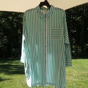 Versatile Full Button Down Night Sleep Shirt Pajamas